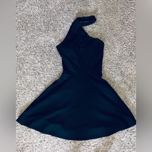 black one shoulder dress